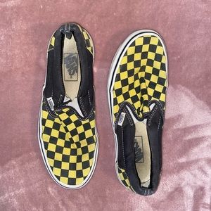 Yellow checkered vans
